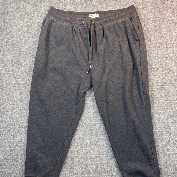 ORVIS Micro-Fleece Cuffed Jogger Sweatpants Mens 2XL Charcoal Grey Stretch Relax - Picture 3 of 13